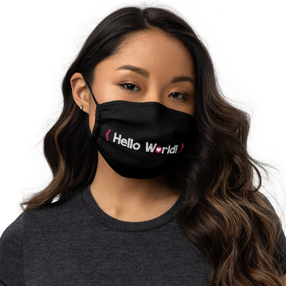 Hello World face mask